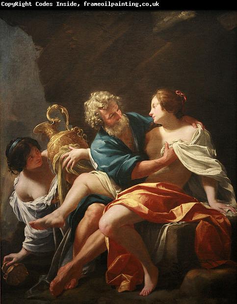 Simon Vouet Loth and his daughters, Simon Vouet